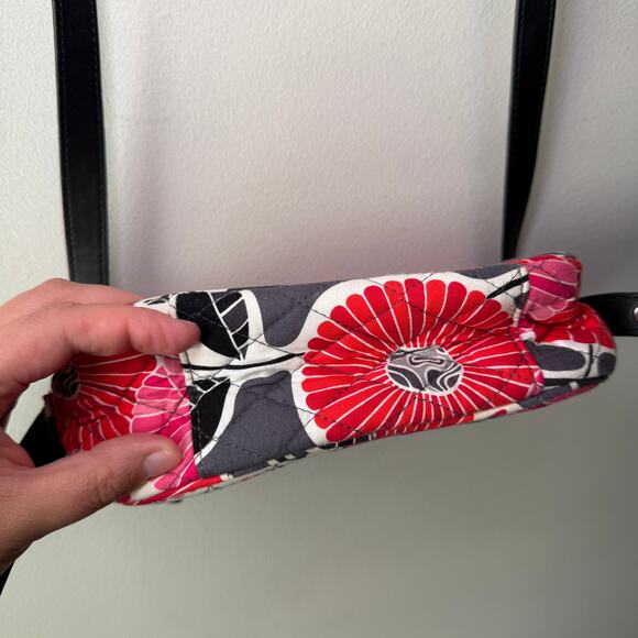 Vera Bradley Cherry Blossom Floral Print Cotton Crossbody Bag Purse - Picture 5 of 9